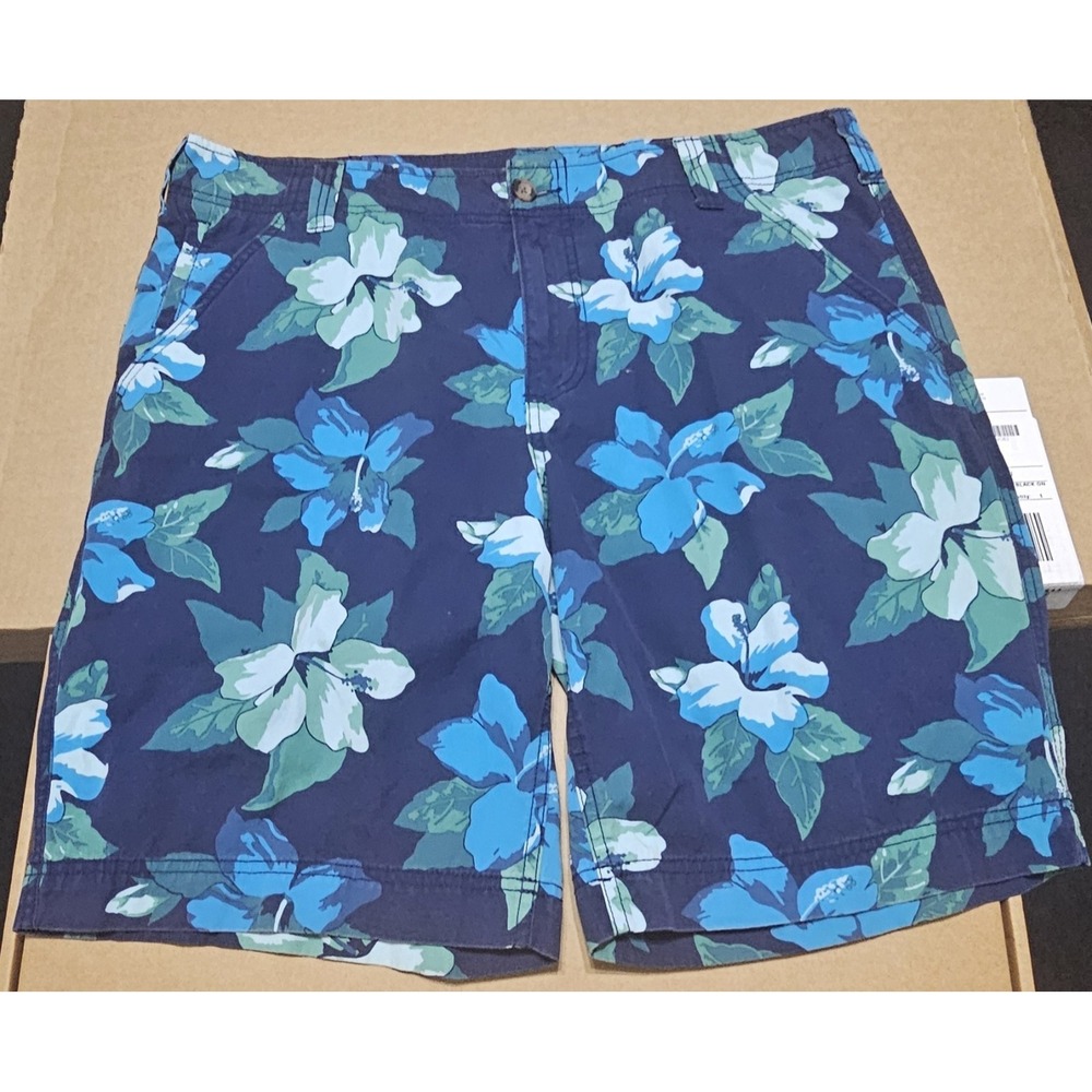 Men's Mossimo‎ Shorts Size 40 Relaxed Blue Flowers Chino Pockets